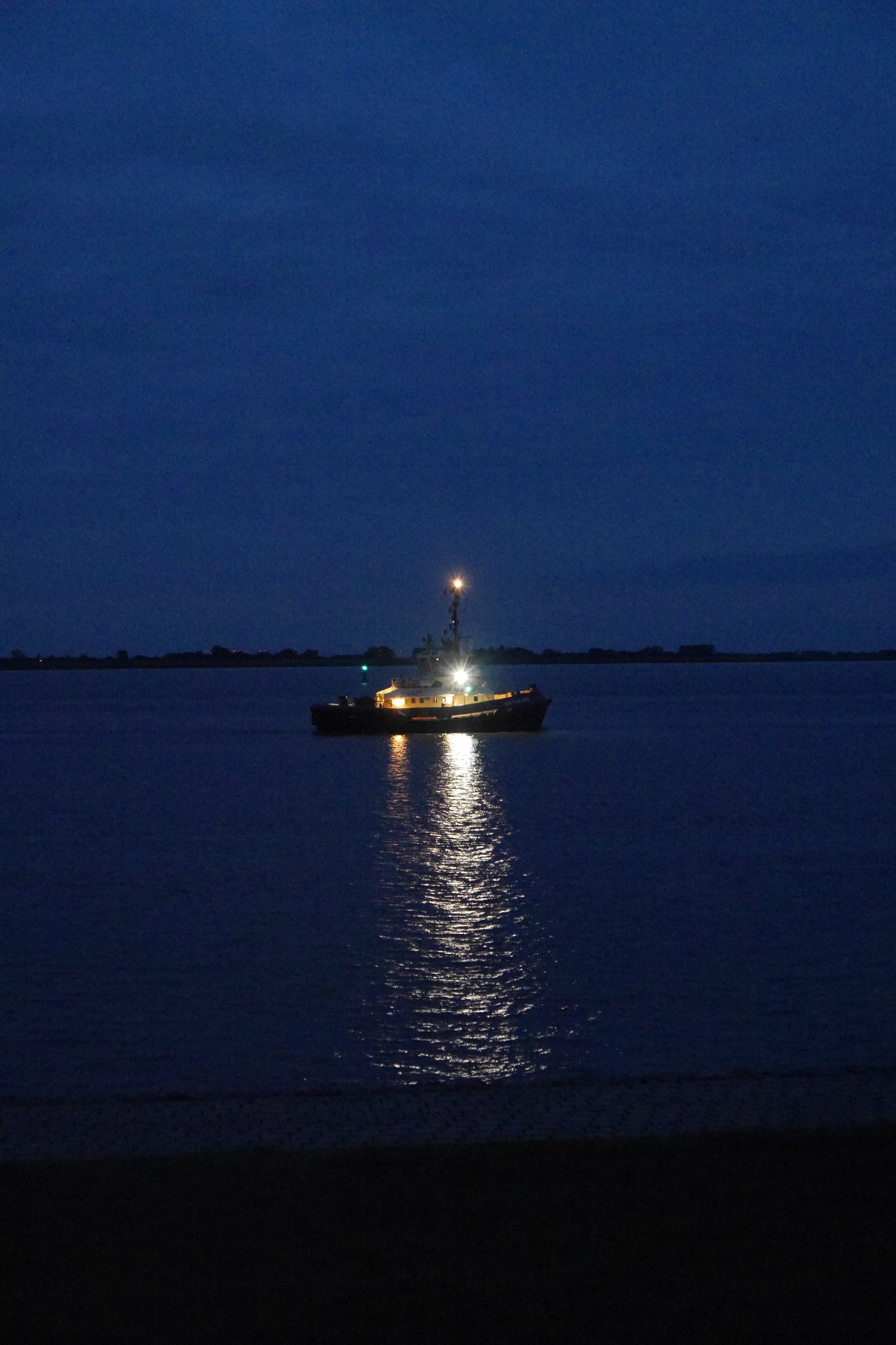 Ocean dock at night