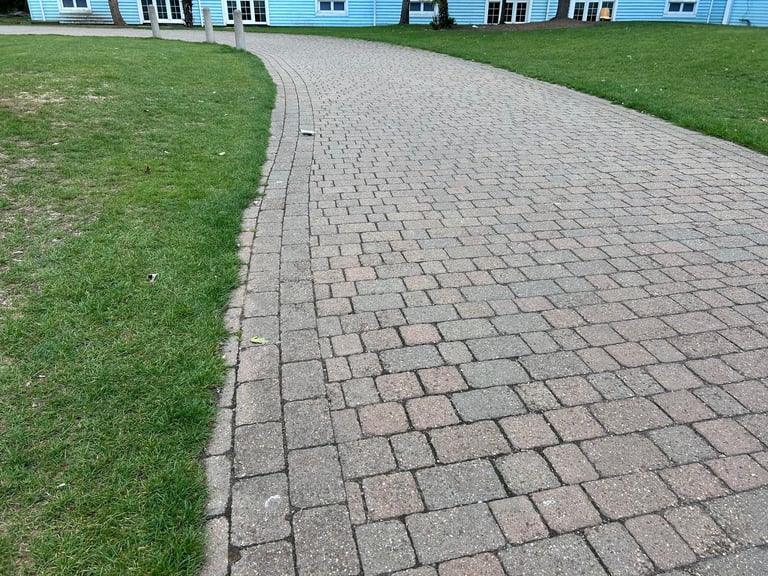 AI visualization of completed paver walkway